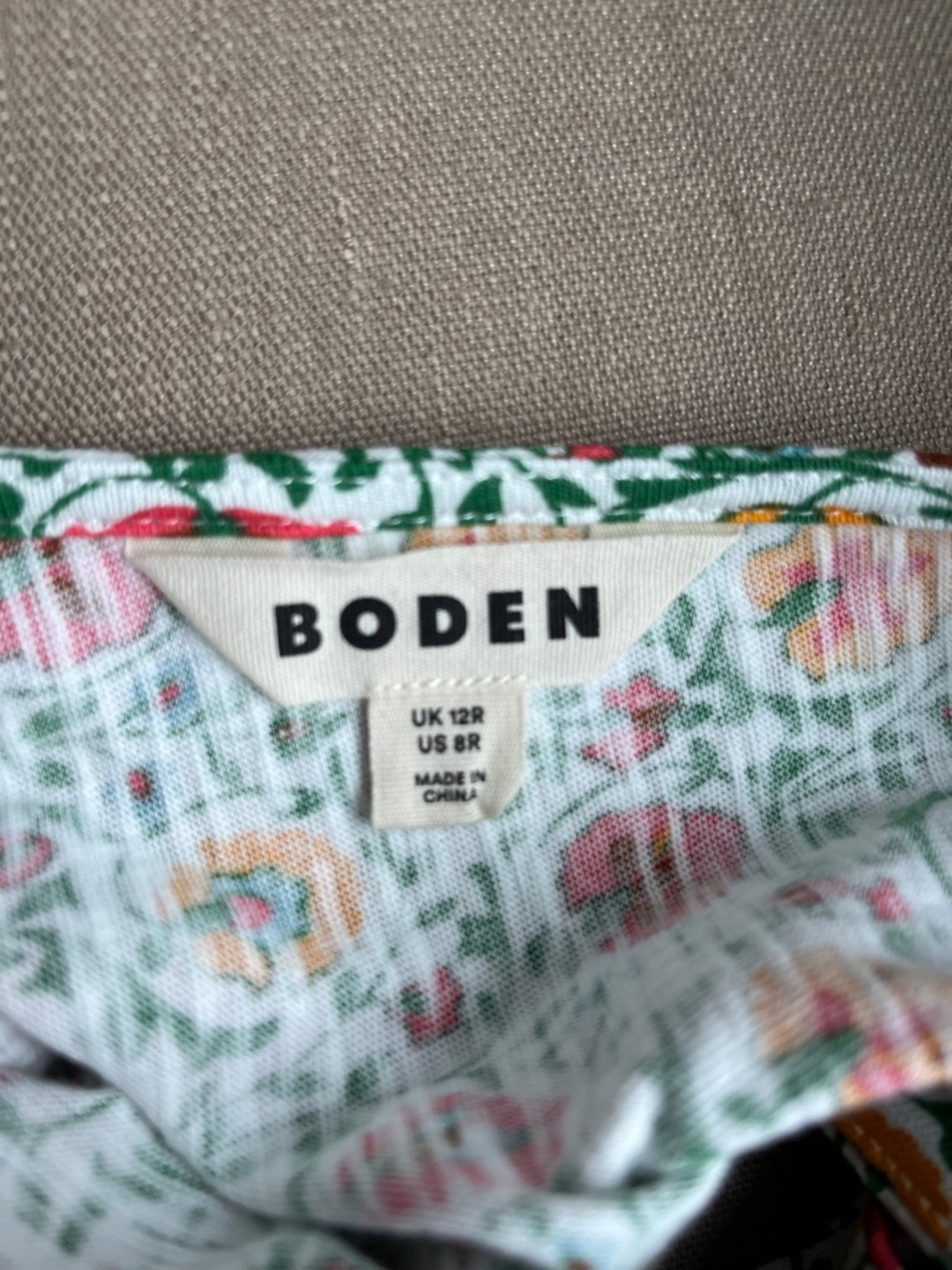 Boden Sleeveless Cotton Jersey Shift Dress in Enchanted Bloom Pattern NEW - Picture 5 of 7